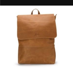 Sseko Eden Backpack in cognac oiled leather Made in Ethiopia